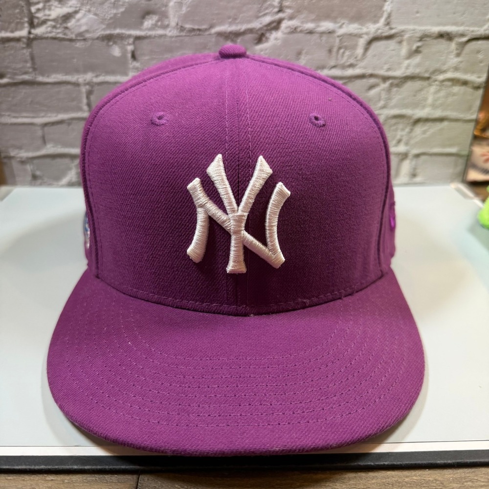 New Era 59FIFTY Hat Mens 7 1/2 Purple New York Yankees Subway Series Fitted Cap